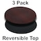Flash Furniture Round Reversible Top, Black/Mahogany, 24", PK3 3-XU-RD-24-MBT-GG - alternate 2